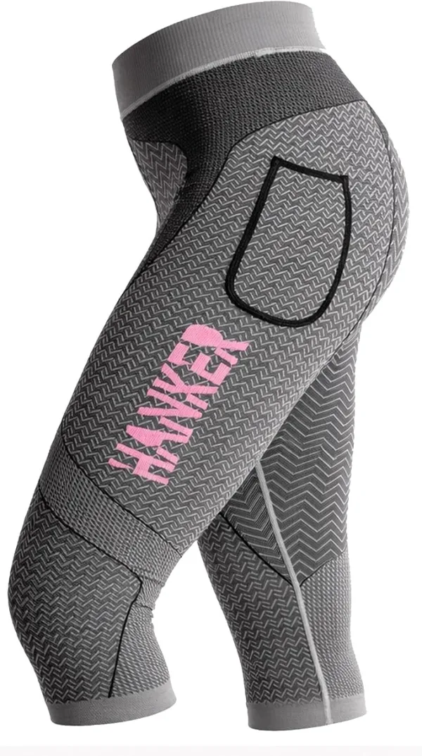 HANKER Mallas Pirata Compresión Mujer con Bolsillos