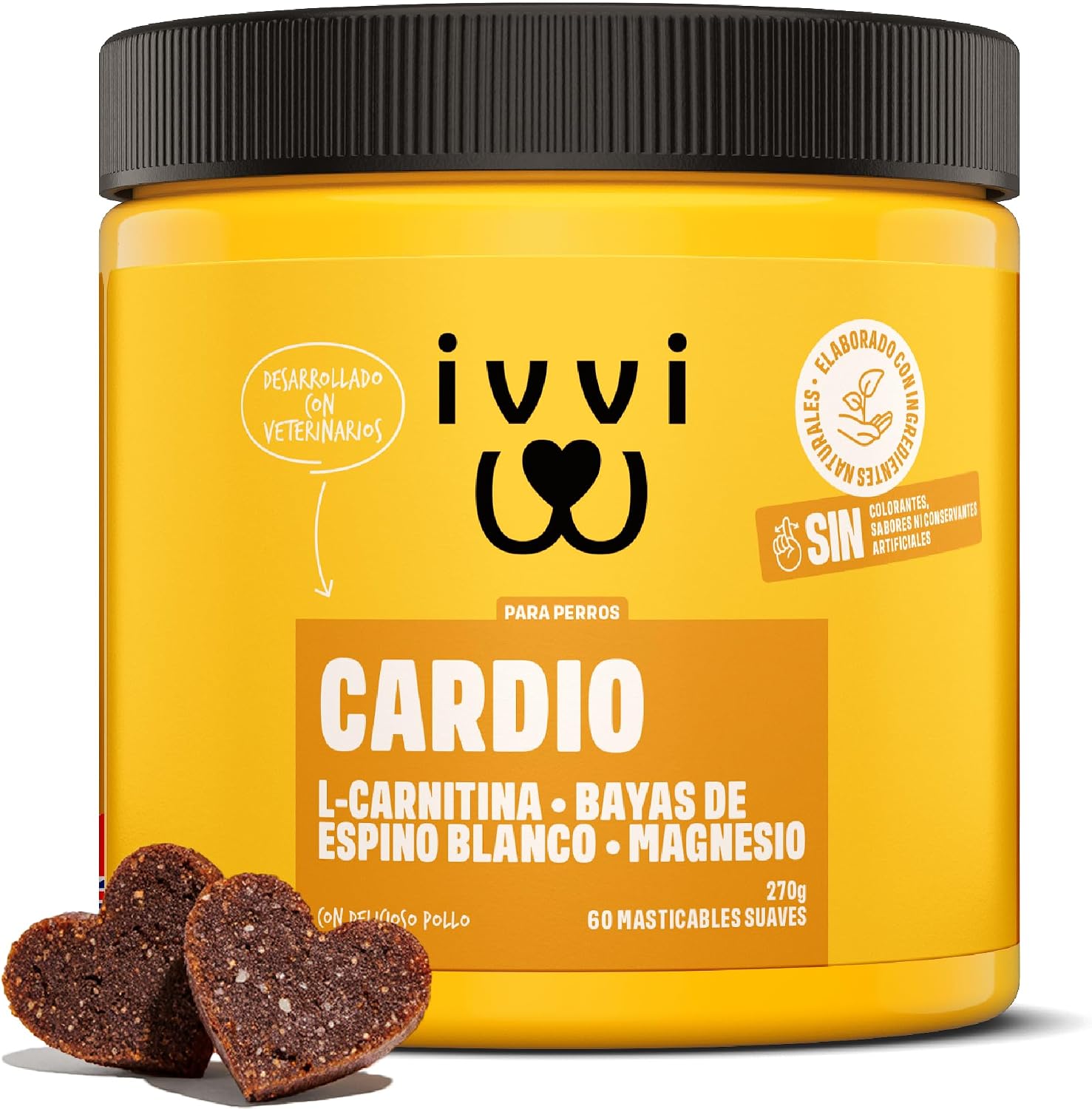 ivvi Cardio snacks para perros (60 uds.)