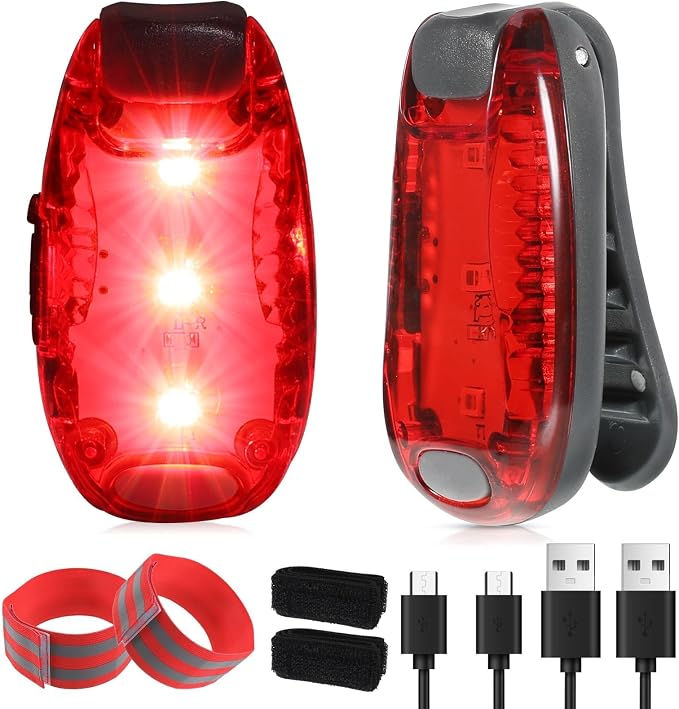 Luces LED rojas con clip (pack de 2)