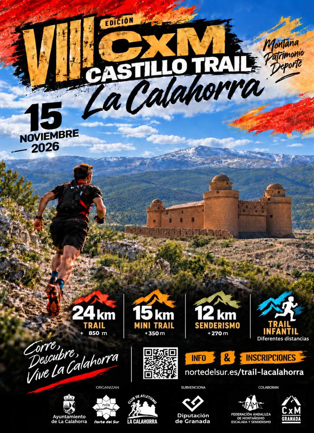Cartel de CxM Castillo de la Calahorra en La Calahorra, malaga