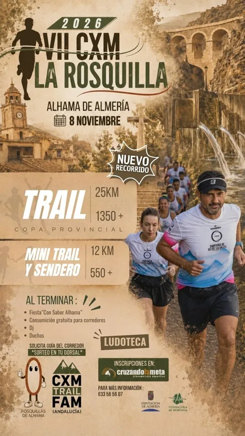 Cartel de CxM de la Rosquilla en Alhama de Almería, malaga