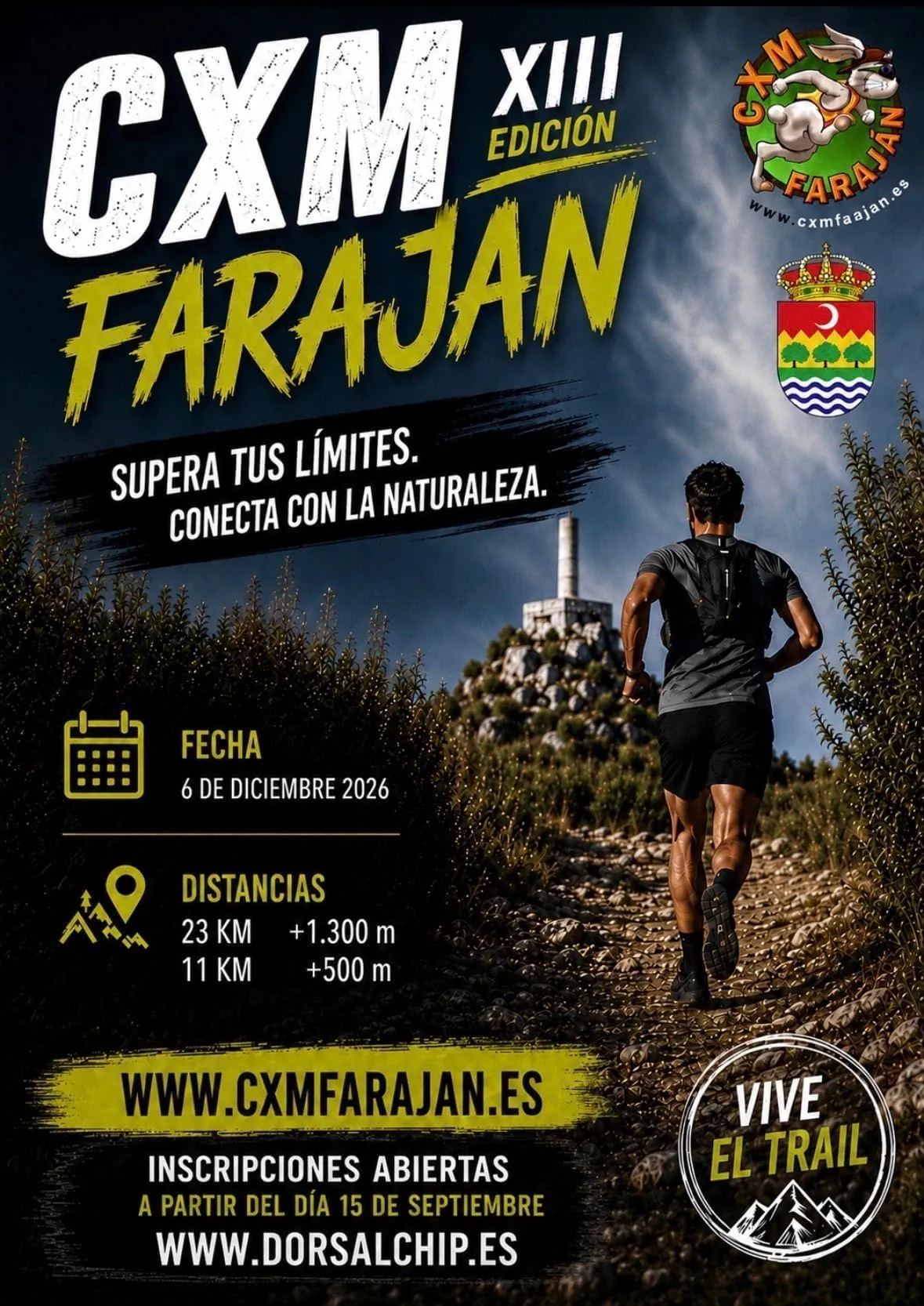 Cartel oficial de XIII CxM Faraján — 15 de noviembre de 2026 en Faraján, malaga