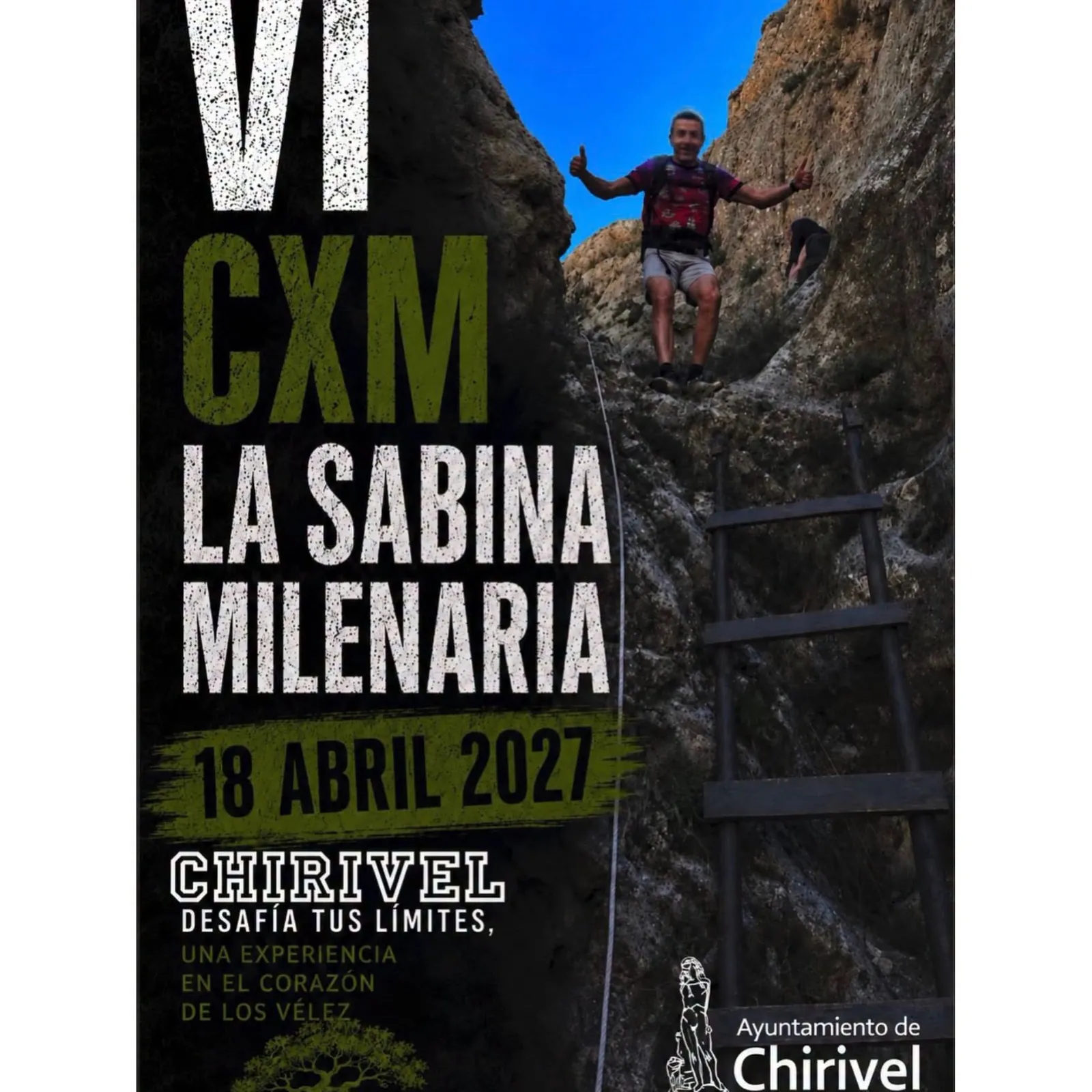 Cartel oficial de CxM La Sabina Milenaria — 31 de enero de 2027 en Chirivel, malaga