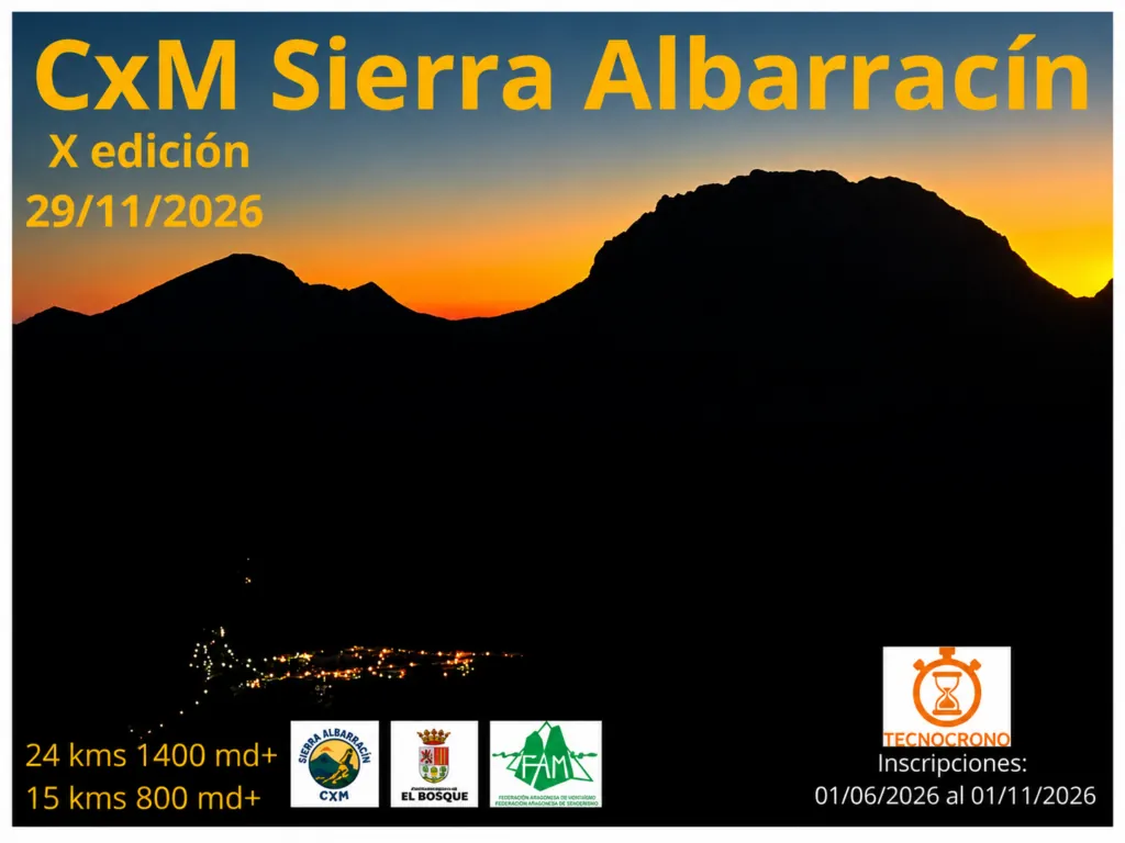 Cartel de CxM Sierra Albarracín en El Bosque, malaga