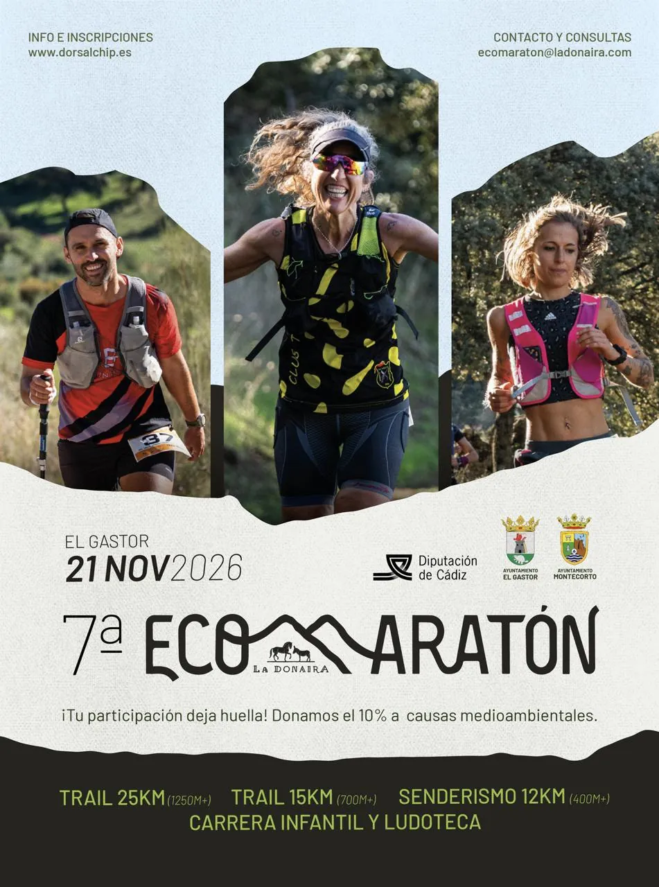 Cartel oficial de Ecomaratón de Montaña La Donaira — 22 de noviembre de 2026 en El Gastor, malaga