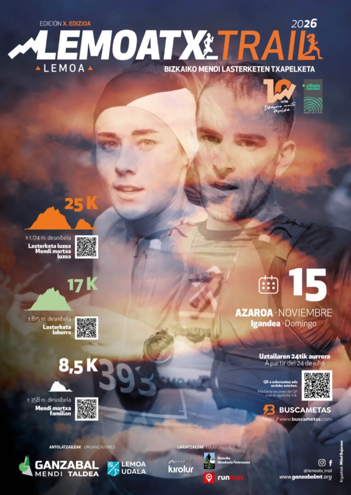 Cartel de Lemoatx Trail en Lemoa, vizcaya