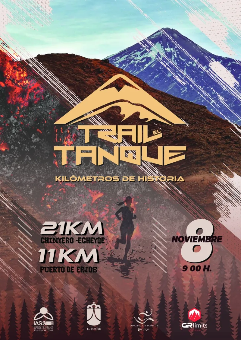 Cartel oficial de Trail El Tanque — 25 de abril de 2027 en El Tanque, las palmas