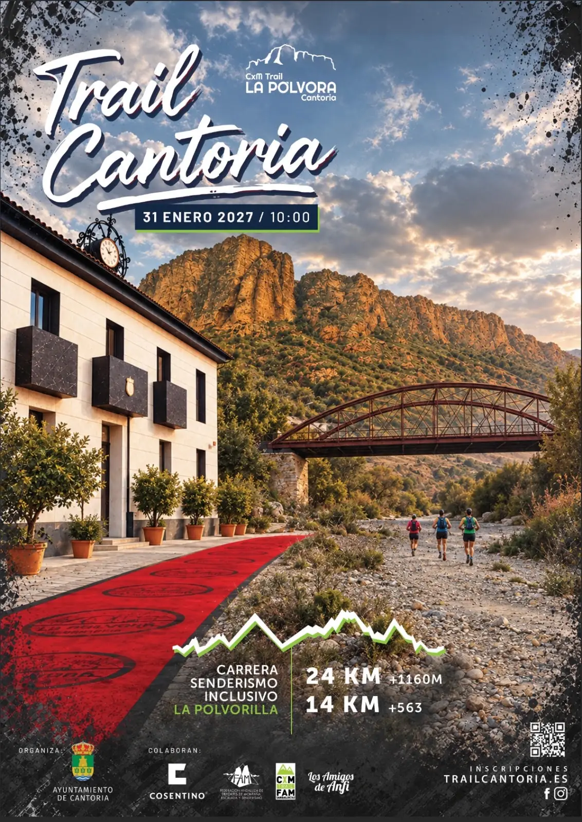 Cartel oficial de Trail La Pólvora Cantoria — 18 de abril de 2027 en Cantoria, malaga